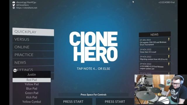 How to setup clone hero with electronic drums смотреть онлайн
