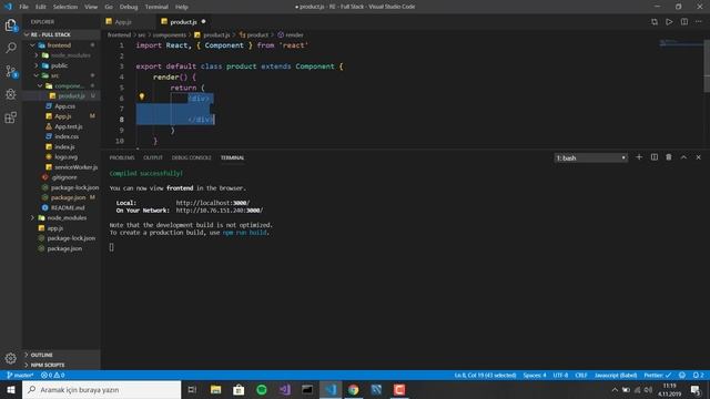 React Express Fullstack Web Geliştirme - Başlangıç Konfigurasyonu смотреть онлайн