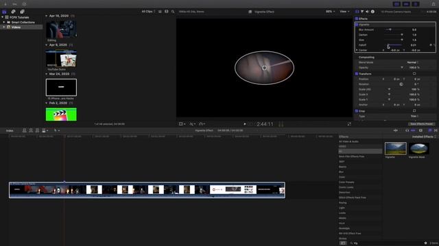 Final Cut Pro X Vignette Effect Tutorial смотреть онлайн