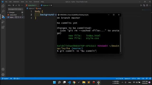 #1 Method. GitBash yordamida fayl yuklash. смотреть онлайн