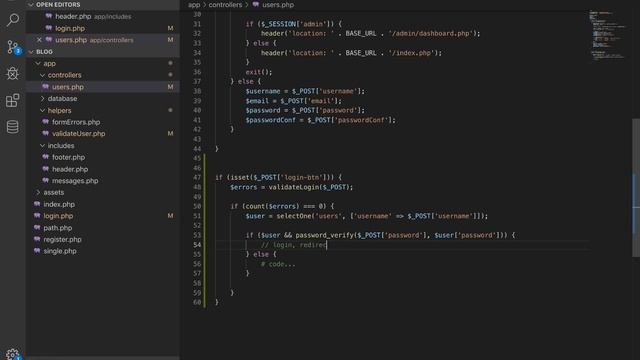 How to Create a Blog PHP & MySQL database #16 | user login system смотреть онлайн