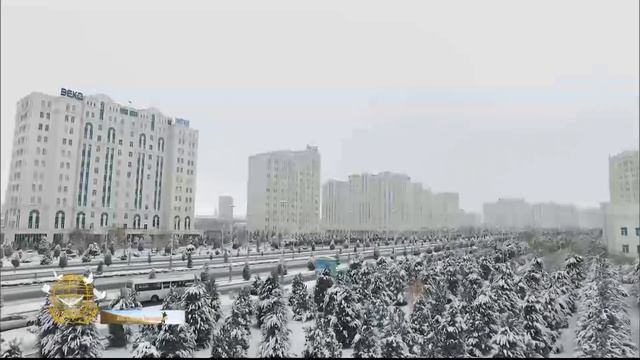 В Ашхабаде выпал снег Туркменистан 2023 смотреть онлайн