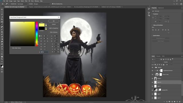 Queen Of Halloween Photo Manipulation Photoshop Tutorial смотреть онлайн
