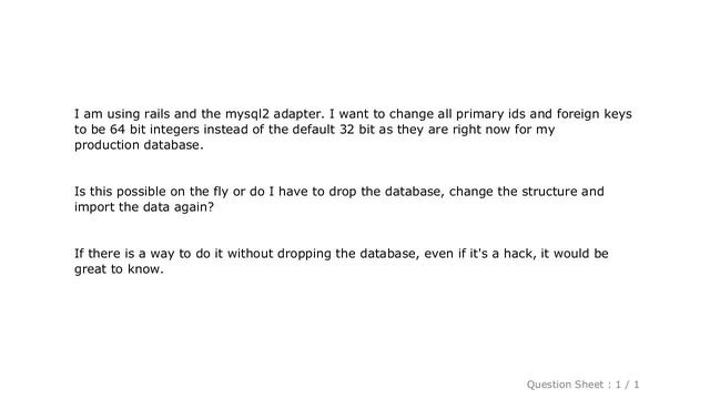 MySQL : Rails change primary id to 64 bit bigint смотреть онлайн