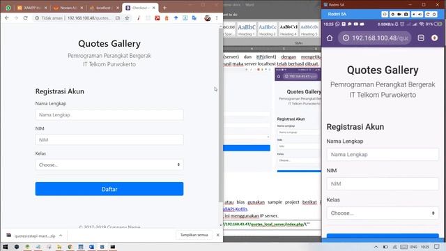 Tutorial Restful API Server Localhost & Client Android Studio смотреть онлайн
