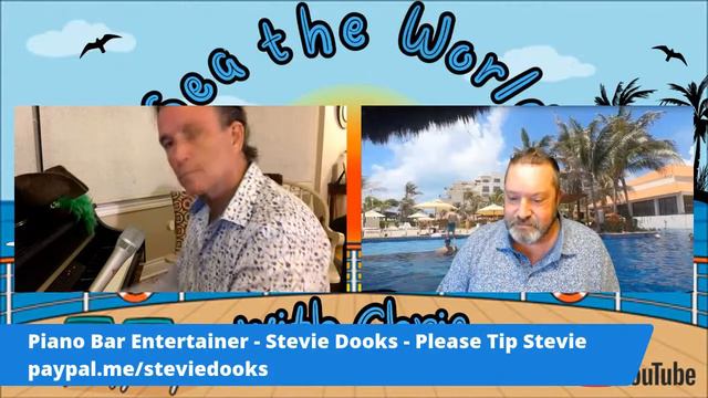 Carnival Piano Bar Entertainer - Stevie Dooks - Live on Sea The World With Chris смотреть онлайн