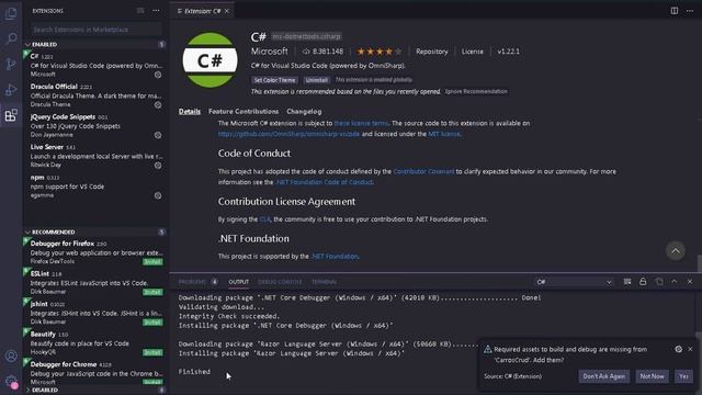 ASP.Net Core - Plugins (Extensions) VS Code смотреть онлайн