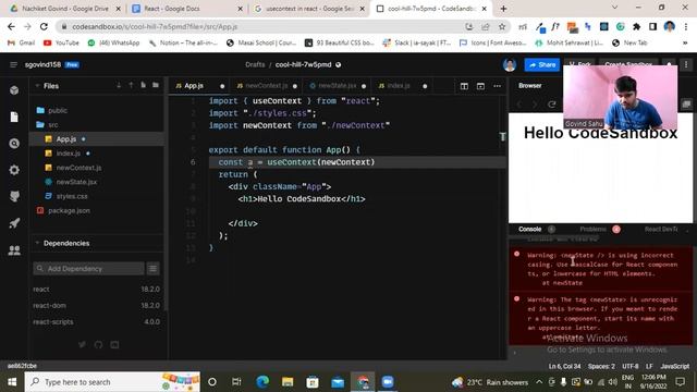 useContext hook in react . смотреть онлайн