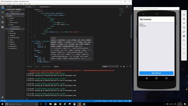 Contact List with React Native - Part 3: Home Screen Setup смотреть онлайн