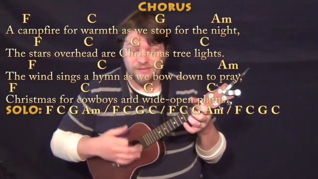 Christmas for Cowboys (John Denver) Ukulele Cover Lesson in C with Chords/Lyrics смотреть онлайн