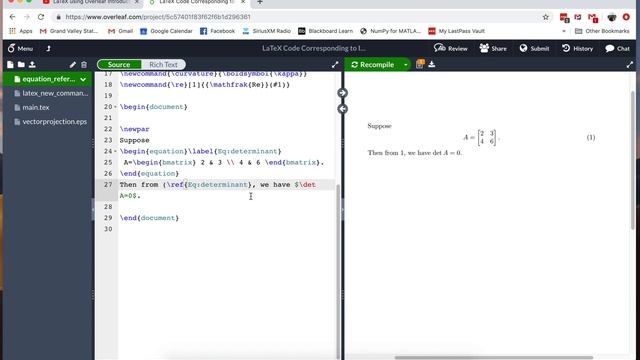 Labelling and Referencing Equations in LaTeX смотреть онлайн