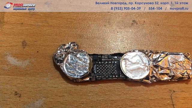 Ремонт iPhone 5s (циклическая перезагрузка, реболл flash памяти) смотреть онлайн