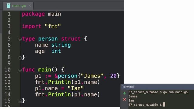 golang structs смотреть онлайн