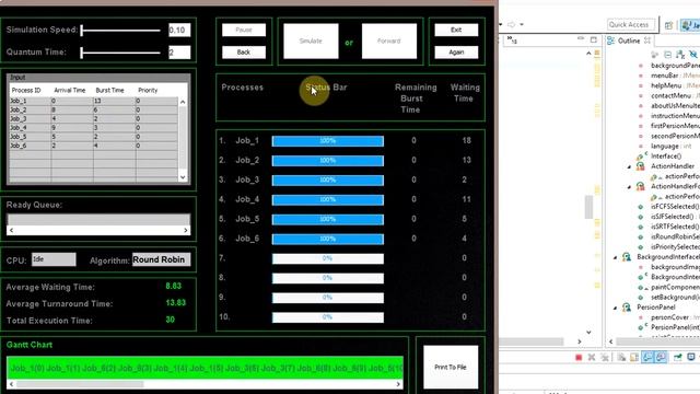 CPU Scheduling Simulation Program смотреть онлайн