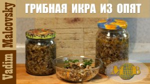 Консервация грибная икра из опят. Как сделать грибную икру. Мальковский Вадим