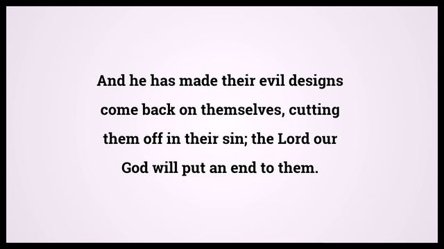 Holy Bible Psalms 94:23 смотреть онлайн