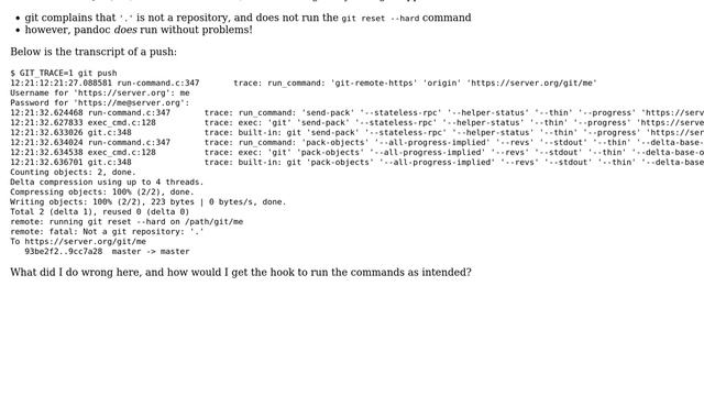 DevOps & SysAdmins: Can't call "git reset" inside git post-update hook? смотреть онлайн