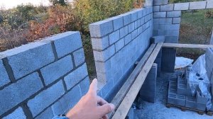 ⚠️ Дачный домик из керамзитного блока/Кладка перегородок/Фронтоны/Перемычки/ Часть 2 (октябрь 2023)