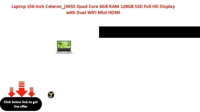 Laptop 156 inch Celeron j3455 Quad Core 6GB RAM 128GB SSD Full HD Display with Dual WiFi Mini HDMI смотреть онлайн