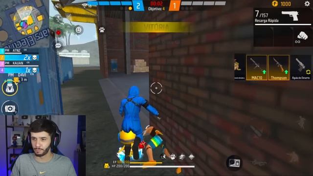 Rafão Fica 1x4 no FREE FIRE e tem que Ativar o Modo Deus depois de 1 ano... смотреть онлайн