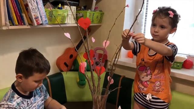 Детские поделки из сердечек к 14 февраля смотреть онлайн