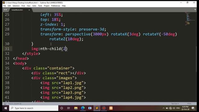 Holographic Effects On Laptop Using HTML & CSS In Tamil | CSS Animation In Tamil | смотреть онлайн