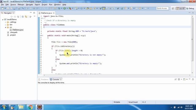 How to check if the directory is empty in Java? | Java File | Java IO | Java Tutorial смотреть онлайн
