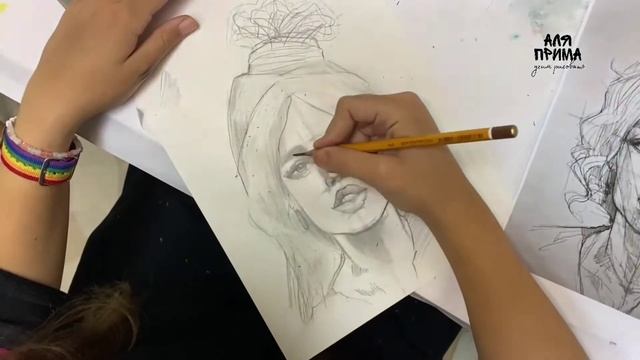 Рисование портрета для начинающих смотреть онлайн