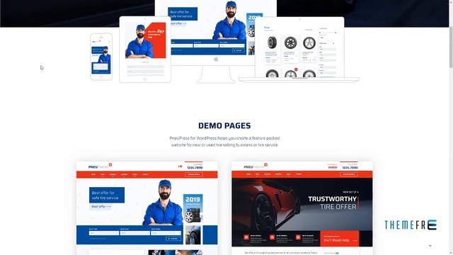 PneuPress - Tire Shop and Car Repair WordPress Theme Whitney Ver смотреть онлайн