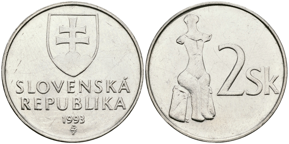 Монеты мира. 2 кроны Словакии. 2 SK SLOVENSKA REPUBLIKA.Нумизматика.Нумизмат.Коллекция.Startup- 100. смотреть онлайн