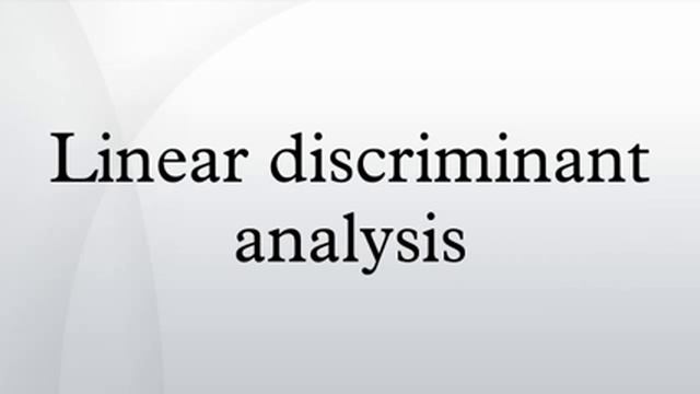 Linear discriminant analysis смотреть онлайн