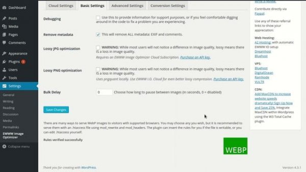 EWWW Image Optimizer - WebP Images