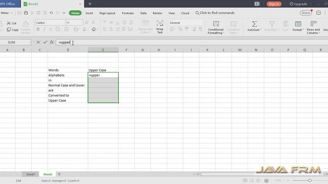 WPS Office Spreadsheet Tutorial - upper Function | WPS Office 2019 смотреть онлайн