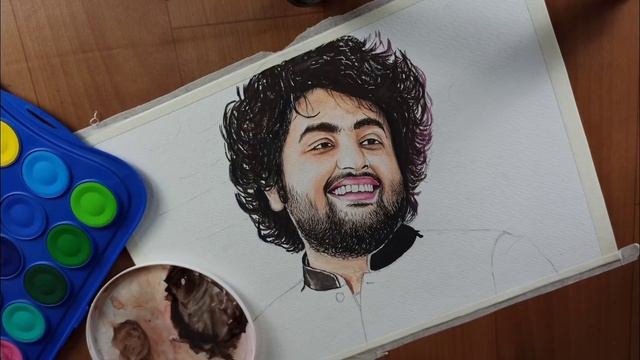 Drawing Arijit Singh with DOMS (Rs.170) Watercolor | 24 Shades Dom's Watercolor Painting смотреть онлайн
