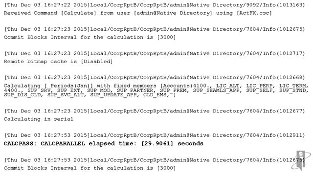 Essbase.CFG CalcPassTime Setting смотреть онлайн