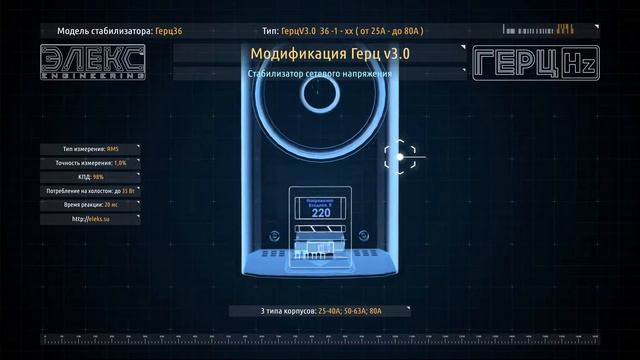 Стабилизатор напряжения Элекс Герц v3.0 смотреть онлайн
