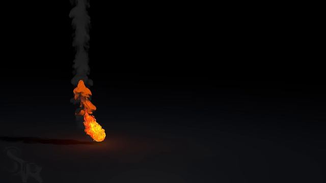 Bouncing Fireball -- TurbulenceFD Plugin And Cinema 4D (Rigid Body) Test