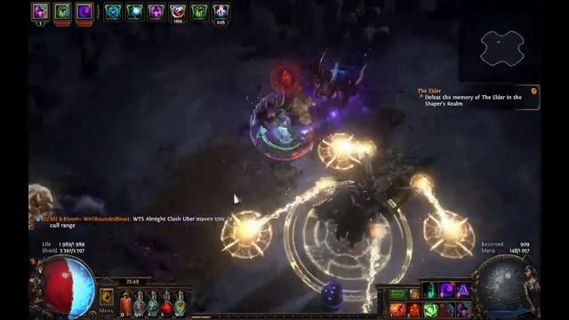 Path of Exile Poison Chaos Golems The Elder Full Fight, Kalandra смотреть онлайн
