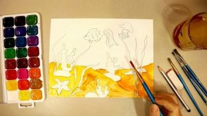 КАК НАРИСОВАТЬ ПОДВОДНЫЙ МИР?Урок ИЗО ?