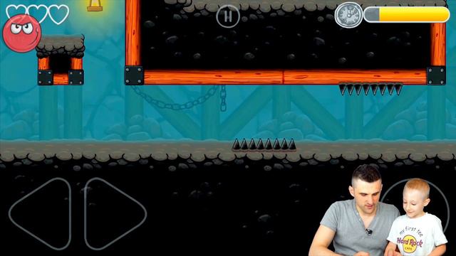 Новый Красный Шар 4 Подземные Ходы #1 Папа Рома и Владик прохождение игры Red Ball 4 смотреть онлайн