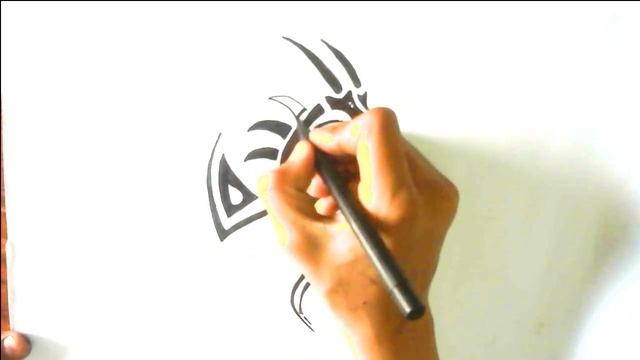 How to Draw a Tribal Dragon Tattoo Design - Sketch 1 смотреть онлайн