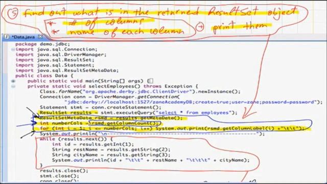 JDBC Tutorial (using the Derby Database) смотреть онлайн