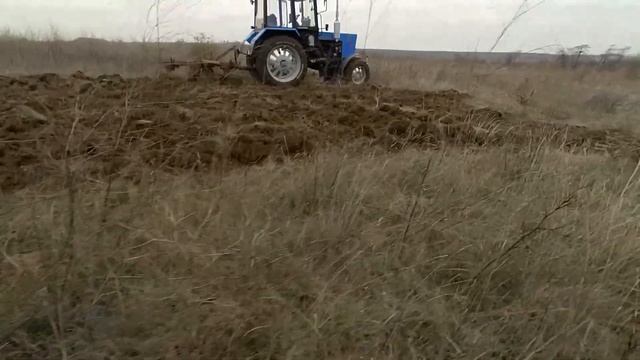 Разработка целины . МТЗ 82.1 Пахать или Дисковать смотреть онлайн