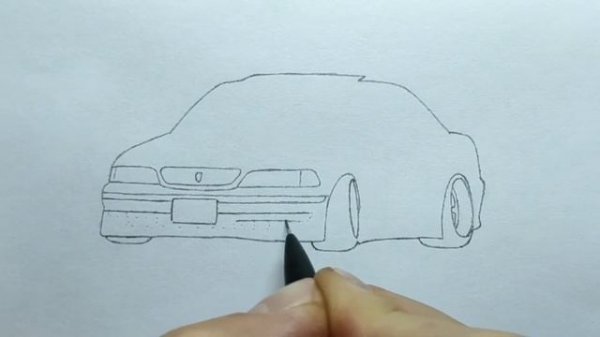How to draw a TOYOTA MARK II 1997 / drawing car / coloring Toyota Mark 2 100 1999 stance