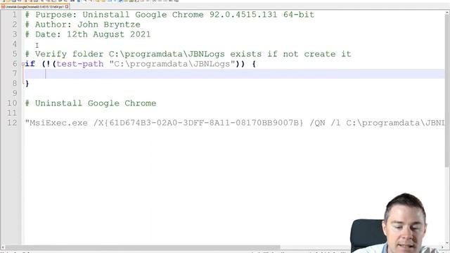 10. Win32 app creation Microsoft Intune: Uninstall Google Chrome in PowerShell Script (10/33) смотреть онлайн
