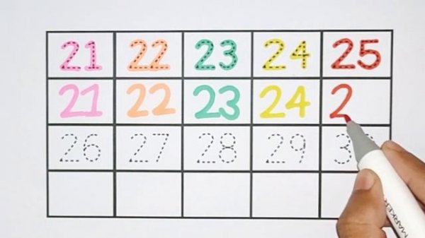 21 22 23 24 25 26 27 28 29 30 ||| Write & Read Numbers 21 to 30 Easy ||| Numbers Learning Tutorial.