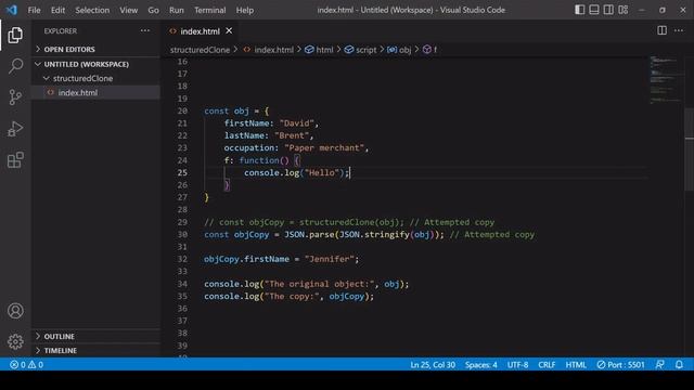 Native deep copy arrays and objects with structuredClone() – JavaScript Tutorial смотреть онлайн