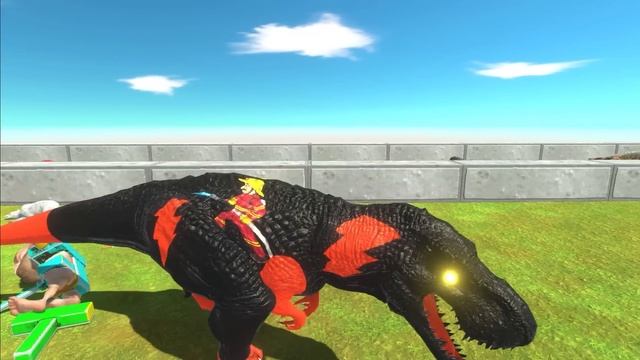 FireFighter Trex Vs Among Us Trex Vs Batman Spinosaurus Deathrun - Animal Revolt Battle Simulator
