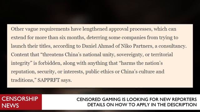 China's Strict Censorship Of Video Games смотреть онлайн