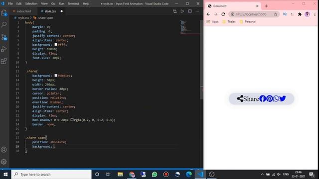 Social Media Share Button With Hover Effect | Only with HTML & CSS смотреть онлайн